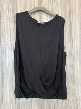 Alo Yoga Twist Front Sleeveless Cover Tank – Black - Size S